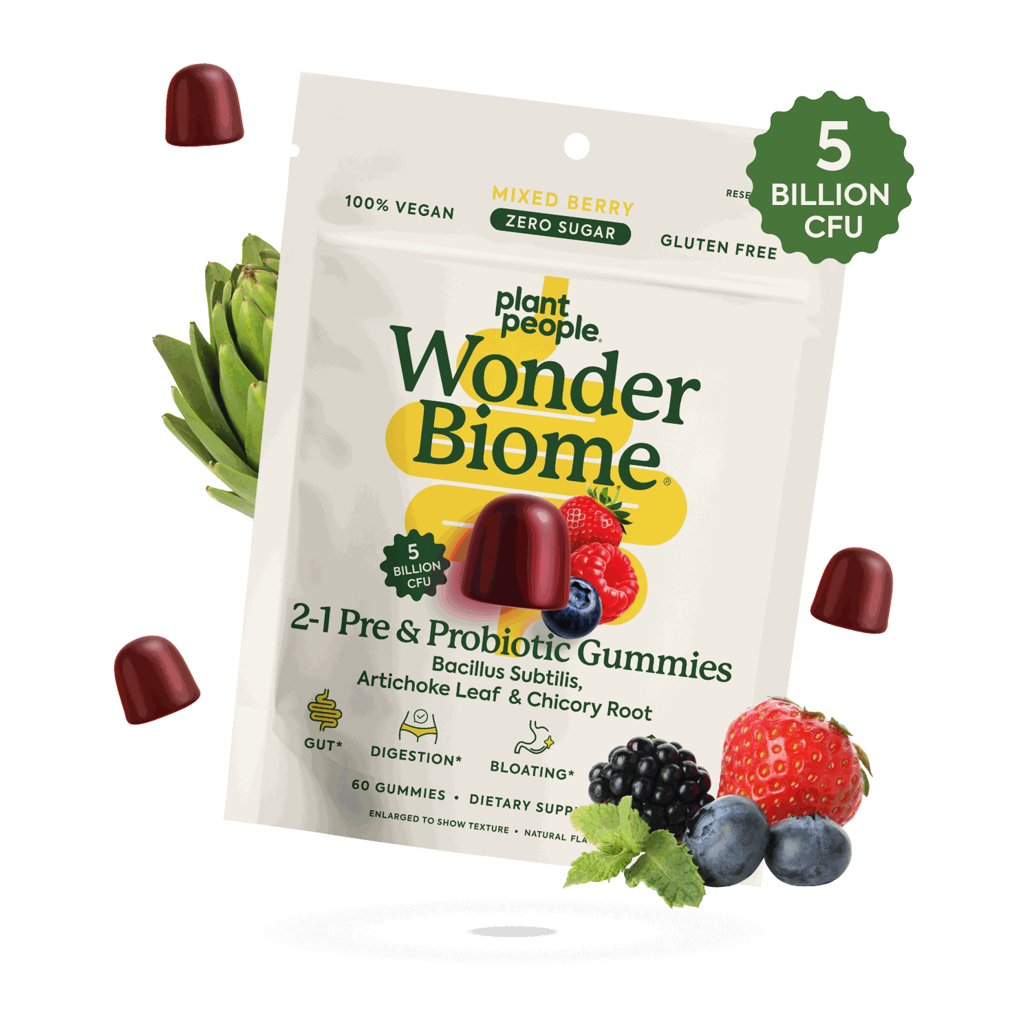 WonderBiome 2-1 Pre & Probiotic Gummies